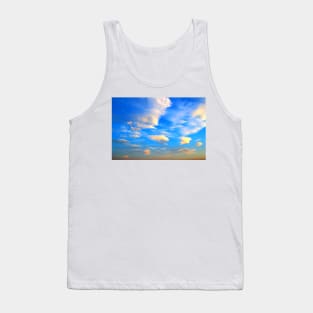 Blue sky with many little clouds during sunset Tank Top